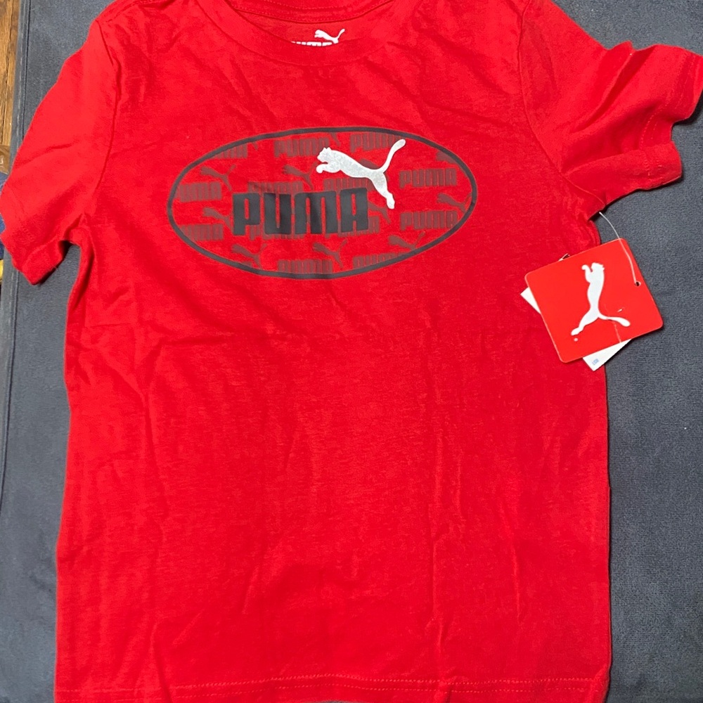 Puma Kids Graphic Red Tee